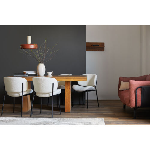 Стул embrace, букле, молочный 2