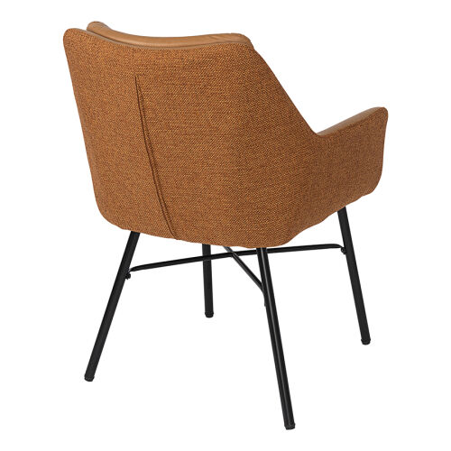 Стул allar, экокожа, рогожка, коричневый 7