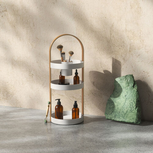 Полка-органайзер bellwood, белая/натуральное дерево 3