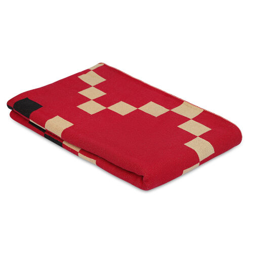 Плед из хлопка по мотивам башкирских орнаментов из коллекции cul 5