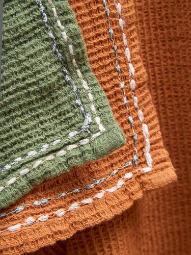 Набор вафельных полотенец с декоративной строчкой из коллекции e 2