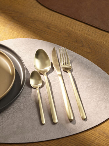 Набор столовых приборов pure, золотистые матовые, 24 пред. 5
