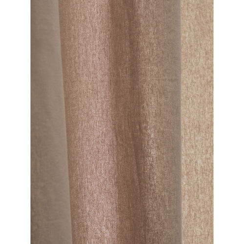 Штора из хлопка с помпонами бежево-серого цвета из коллекции ess 6