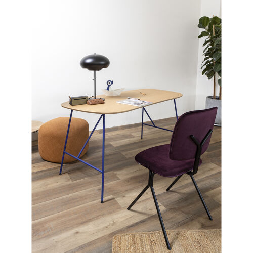 Стул ror, y, велюр, черный/пурпурный 5