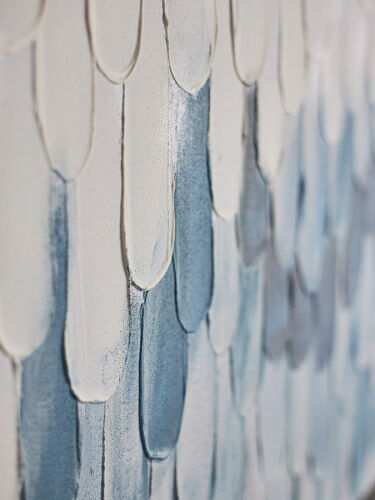 Панно декоративное с ручной росписью by feel, 140х70 см, серо-го 1