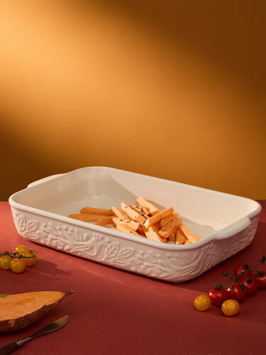 Блюдо для запекания birds of paradise, 42х27 см, кремовое 2