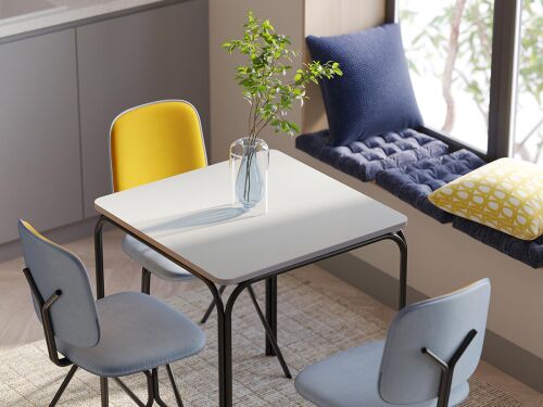 Подушка декоративная из стираного хлопка темно-синего цвета из к 3