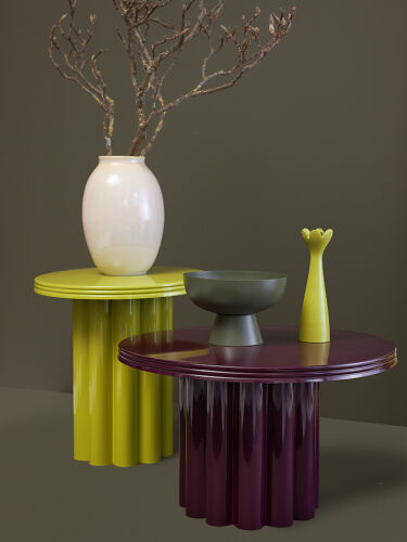 Столик кофейный vivlend, D57 см, ночная слива 3