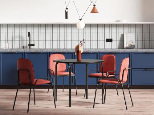 Стол обеденный ror, D90 см, черный 5