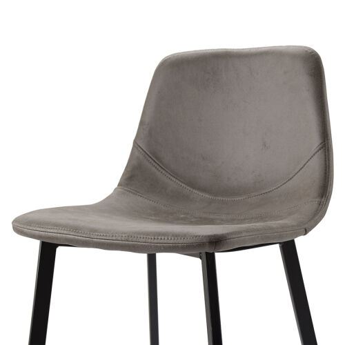 Стул барный hugh, экокожа, серо-коричневый 1