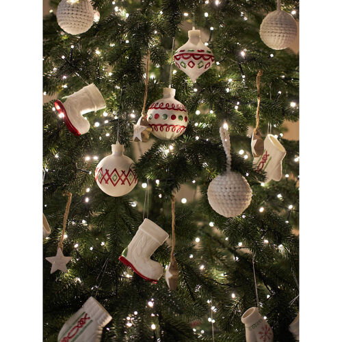 Набор ёлочных украшений с подсветкой festive embroidey из коллек 7 Набор ёлочных украшений с подсветкой festive embroidey из коллек 7