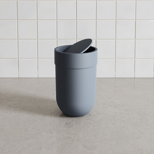 Корзина для мусора с крышкой touch, 6 л, голубая 2