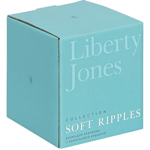 Банка для хранения с крышкой из каучукового дерева soft ripples, 6