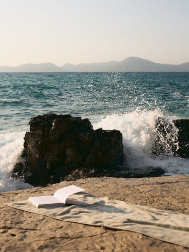 Полотенце банное бежево-серого цвета из коллекции essential, 70х 2