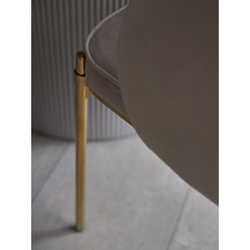 Стул coral, велюр, серо-бежевый 4