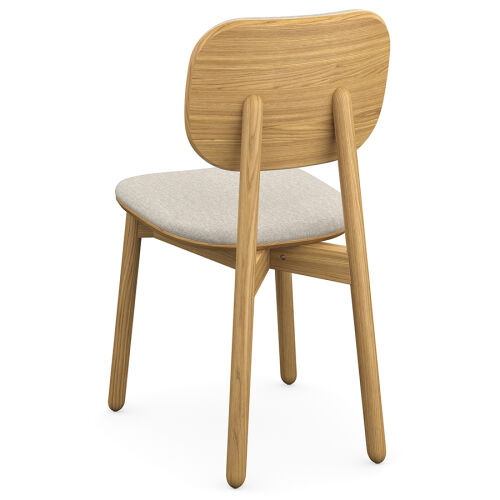 Стул с обивкой saga, рогожка, бежевый 5