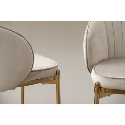 Стул барный coral, велюр, серо-бежевый 5