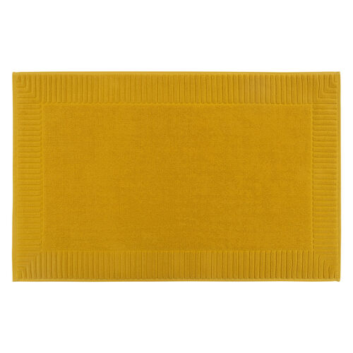 Коврик для ванной с фактурным бортиком цвета охры из коллекции essential, 50х80 см