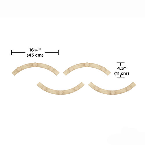 Вешалка настенная slinka, натуральное дерево 4