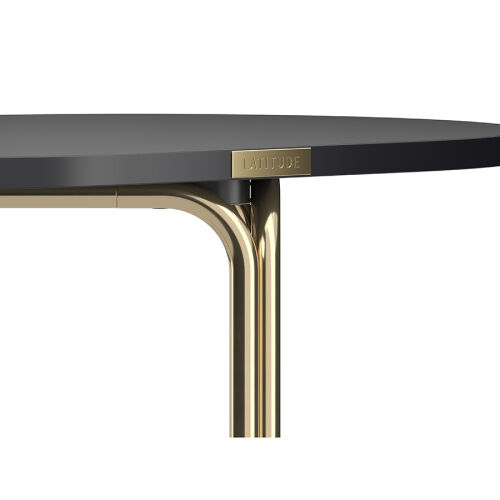 Столик кофейный ror, 75х50 см, латунь/черный 4