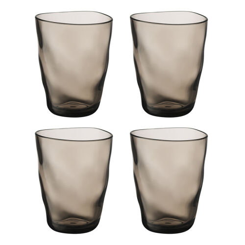 Набор стаканов из акрила hollow, 450 мл, серо-коричневый, 4 шт.