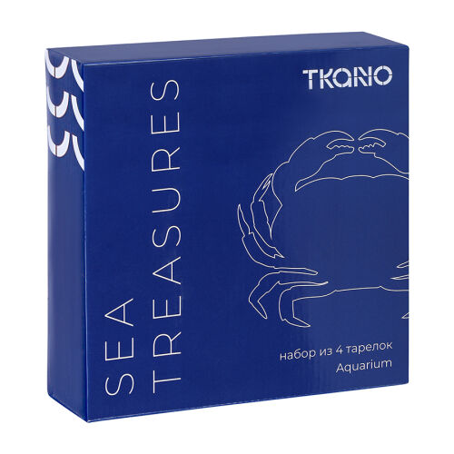 Набор из четырех тарелок aquarium из коллекции sea treasures, D2 7