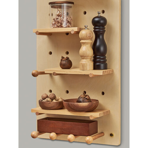 Пегборд shely, 38х80 см, светлое дерево 1