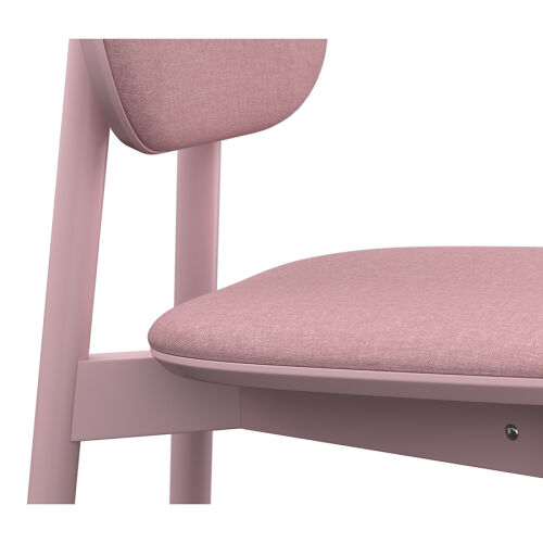 Стул с обивкой saga, рогожка, розовый 7