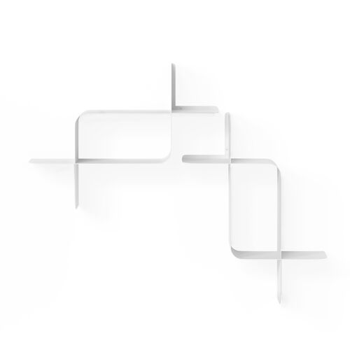 Набор металлических настенных полок montage, 2 шт., белый 1