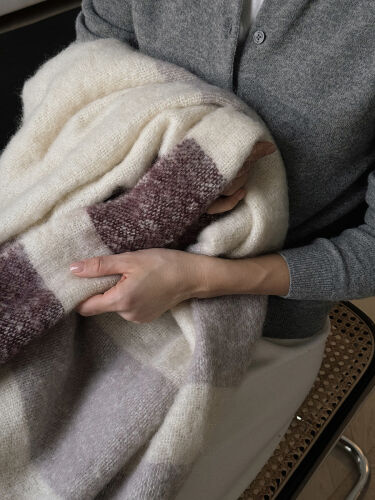 Плед мохеровый over horizon цвета марсала из коллекции trendy ru 1