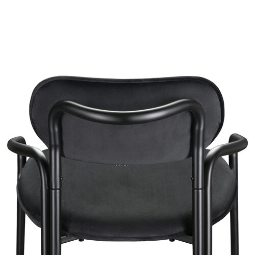 Стул барный ror, round, велюр, черный/черный 4