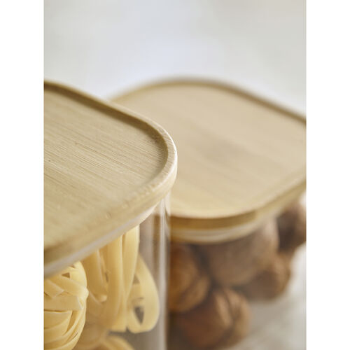 Банка для хранения квадратная glass bamboo, 1,5 л 3 Банка для хранения квадратная glass bamboo, 1,5 л 3