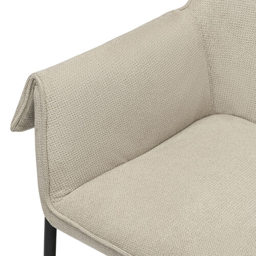 Стул aline, шенилл, серо-бежевый/черный 6