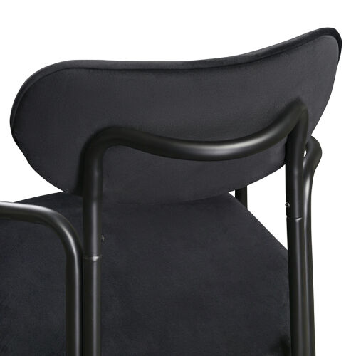 Стул ror, round, велюр, черный/черный 4