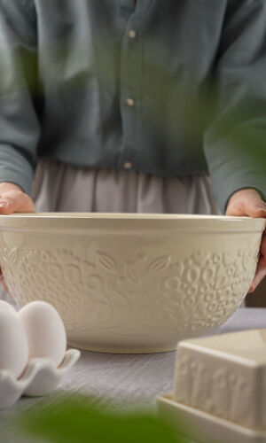 Миска для смешивания birds of paradise, 4,2 л, кремовая 1