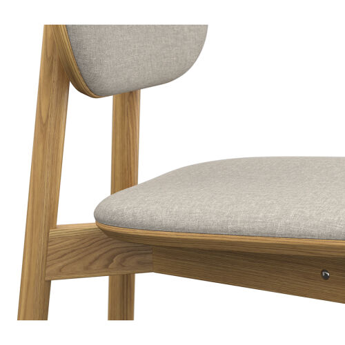 Стул с обивкой saga, рогожка, бежевый 7