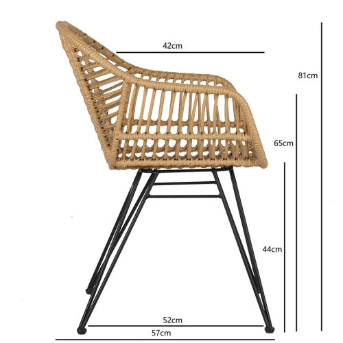 Стул vetle bent, ротанг 4