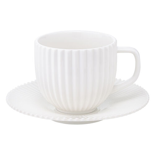 Набор из двух чайных пар белого цвета из коллекции edge, 250мл 3