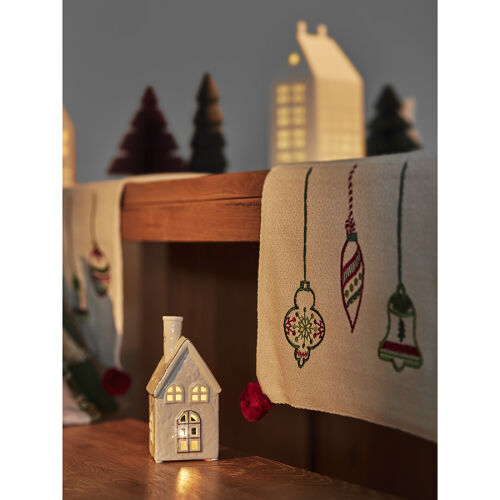 Дорожка с вышивкой christmas decorations из коллекции new year e 2 Дорожка с вышивкой christmas decorations из коллекции new year e 2
