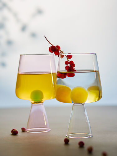 Набор бокалов для вина orb, 400 мл, розовый/зеленый, 2 шт. 1