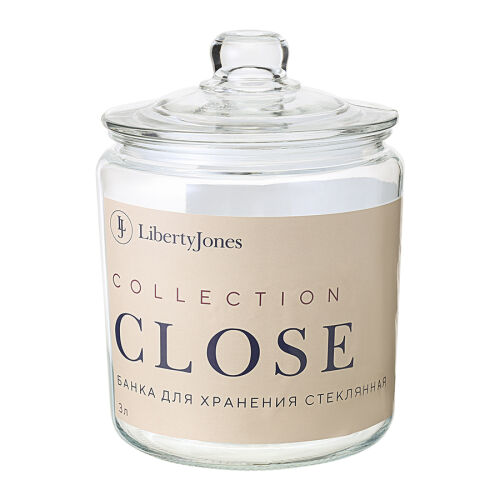 Банка для хранения стеклянная close, 3 л 1 Банка для хранения стеклянная close, 3 л 1