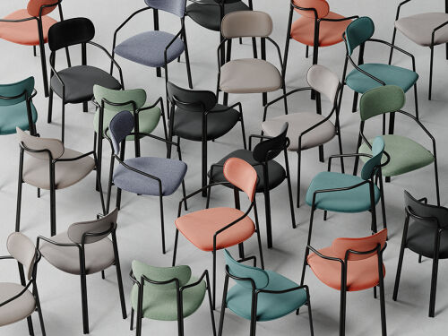 Стул ror, round, велюр, черный/черный 5