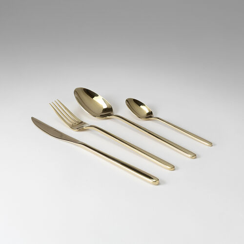 Набор столовых приборов pure, золотистые глянцевые, 16 пред. 2