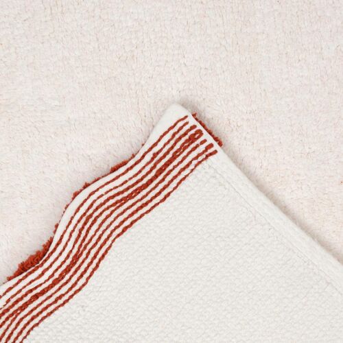 Коврик для ванной с кантом терракотового цвета из коллекции tren 7