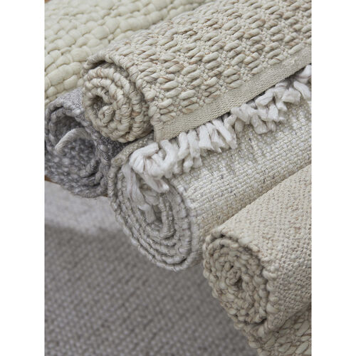 Ковер из переработанного пластика светло-серого цвета из коллекц 5