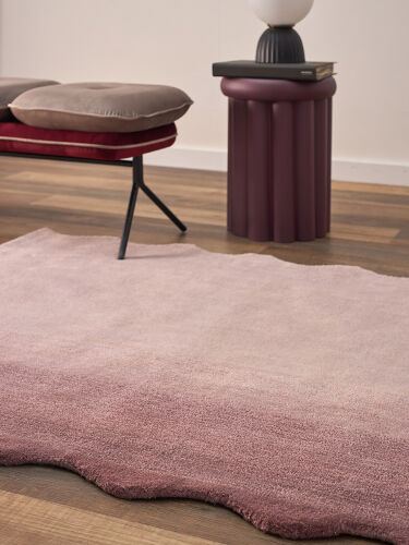 Ковер из шерсти over horizon цвета марсала из коллекции trendy r 4