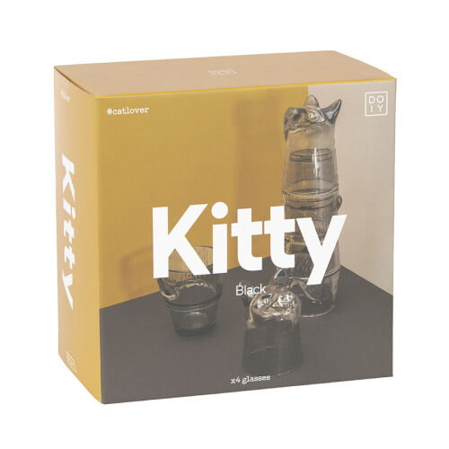 Набор из 4 стаканов kitty, черный 5