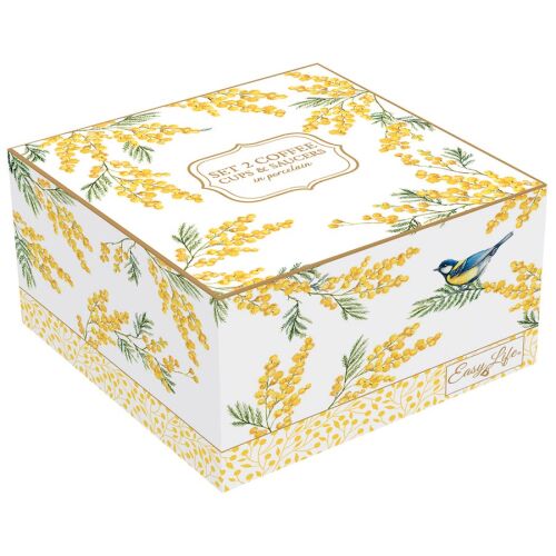 Набор кофейных чашек с блюдцем mimosa, 100 мл, 2 шт. 2