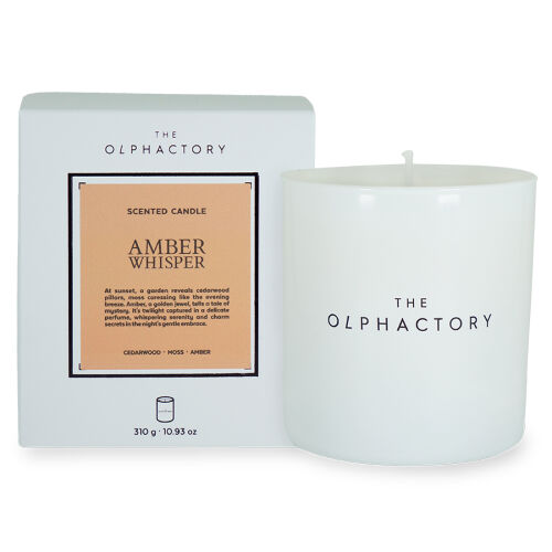 Свеча ароматическая the olphactory, white insignia, amber whispe 1