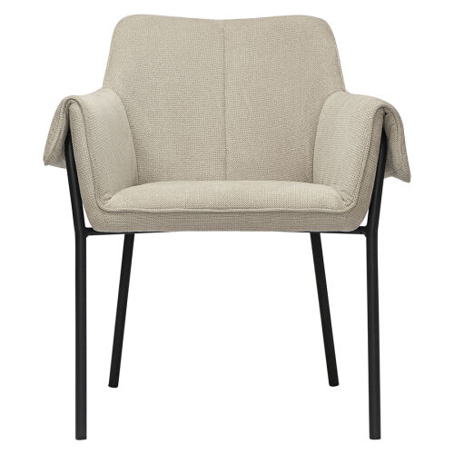 Стул aline, шенилл, серо-бежевый/черный 1